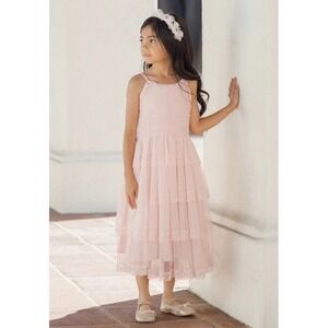 NWOT Noralee Audrey Dress In Blush Size 2T Girls Pink